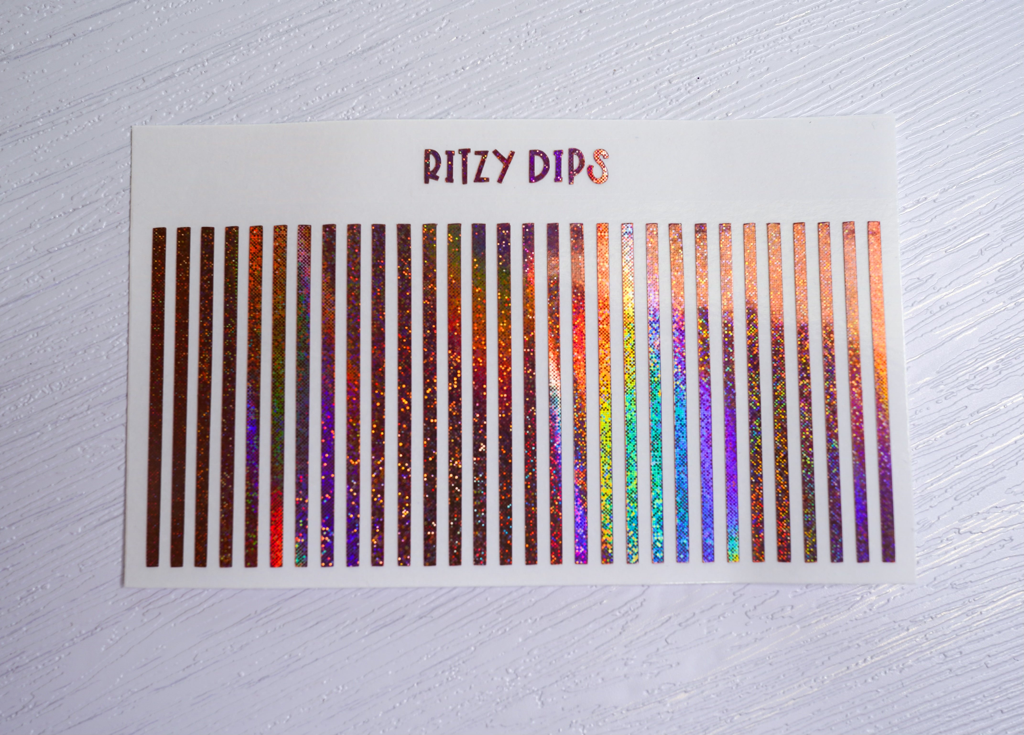 Rose Gold Glitter Line Decals