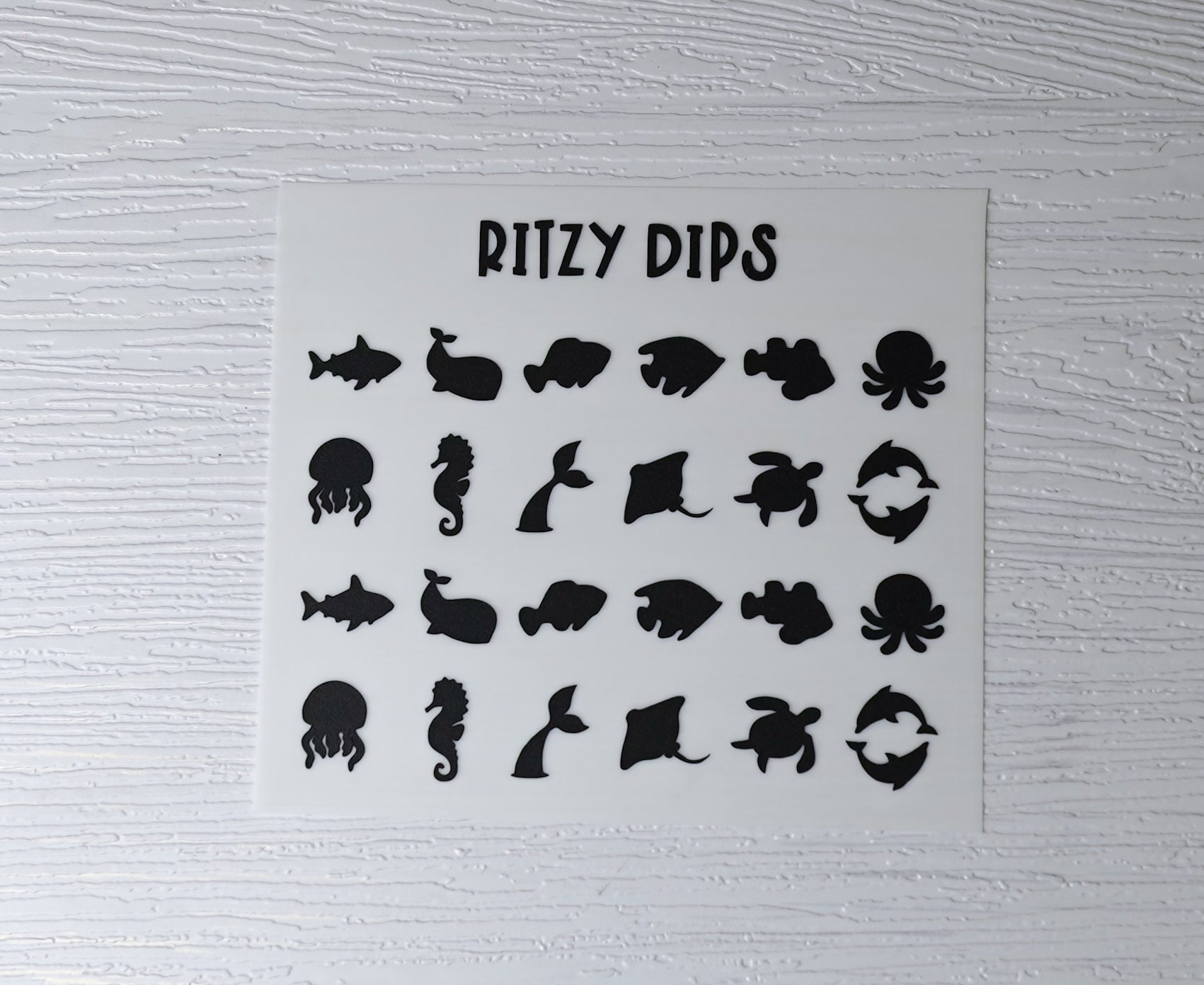 Black Matte Sea Creature Decals