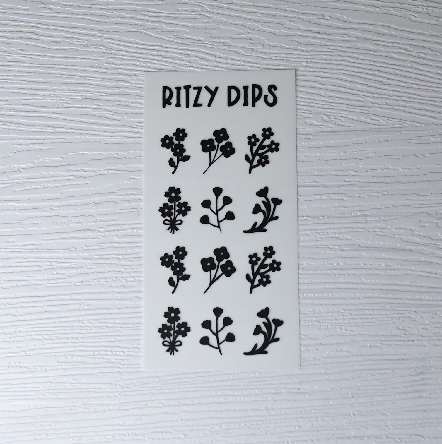 Black Matte Wildflower Decals