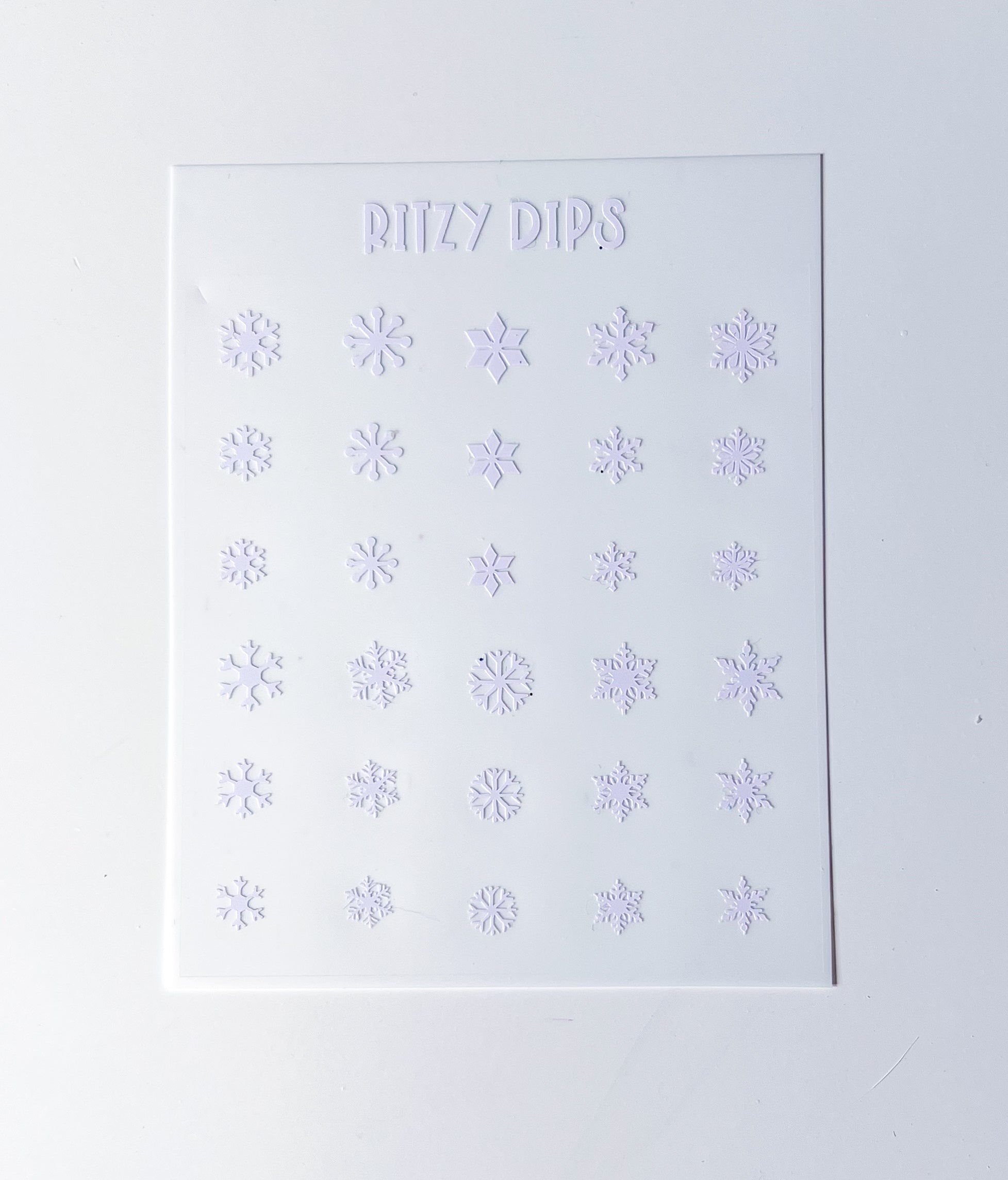 Matte White Snowflake Decals