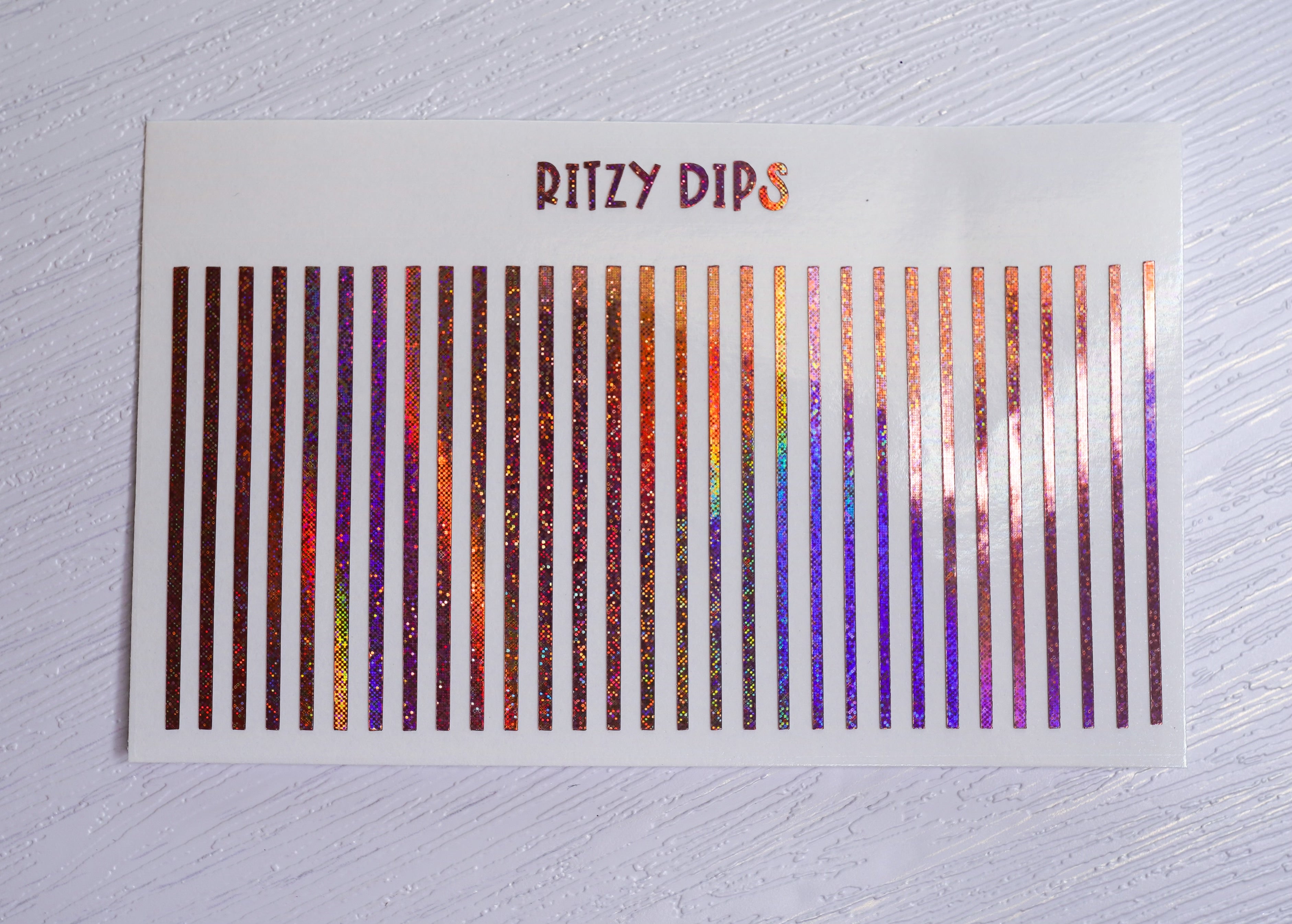 Rose Gold Glitter Line Decals