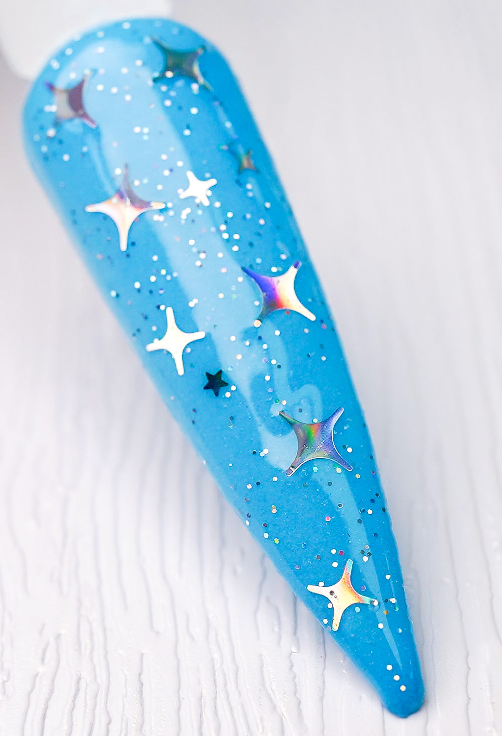 Silver Holo Elongated Star Loose Glitter