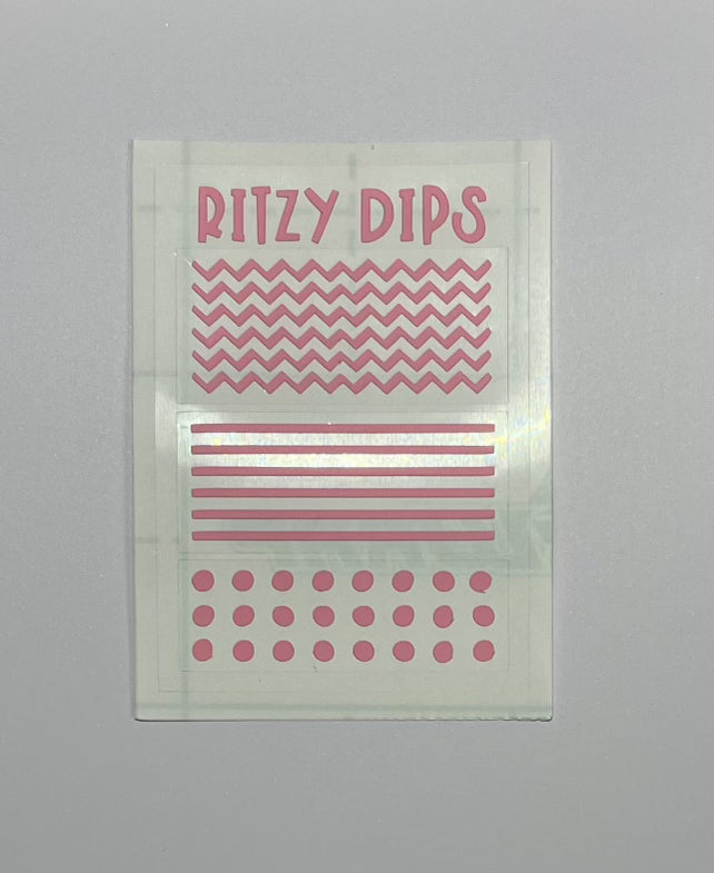 Matte Pink Line & Dot Decals