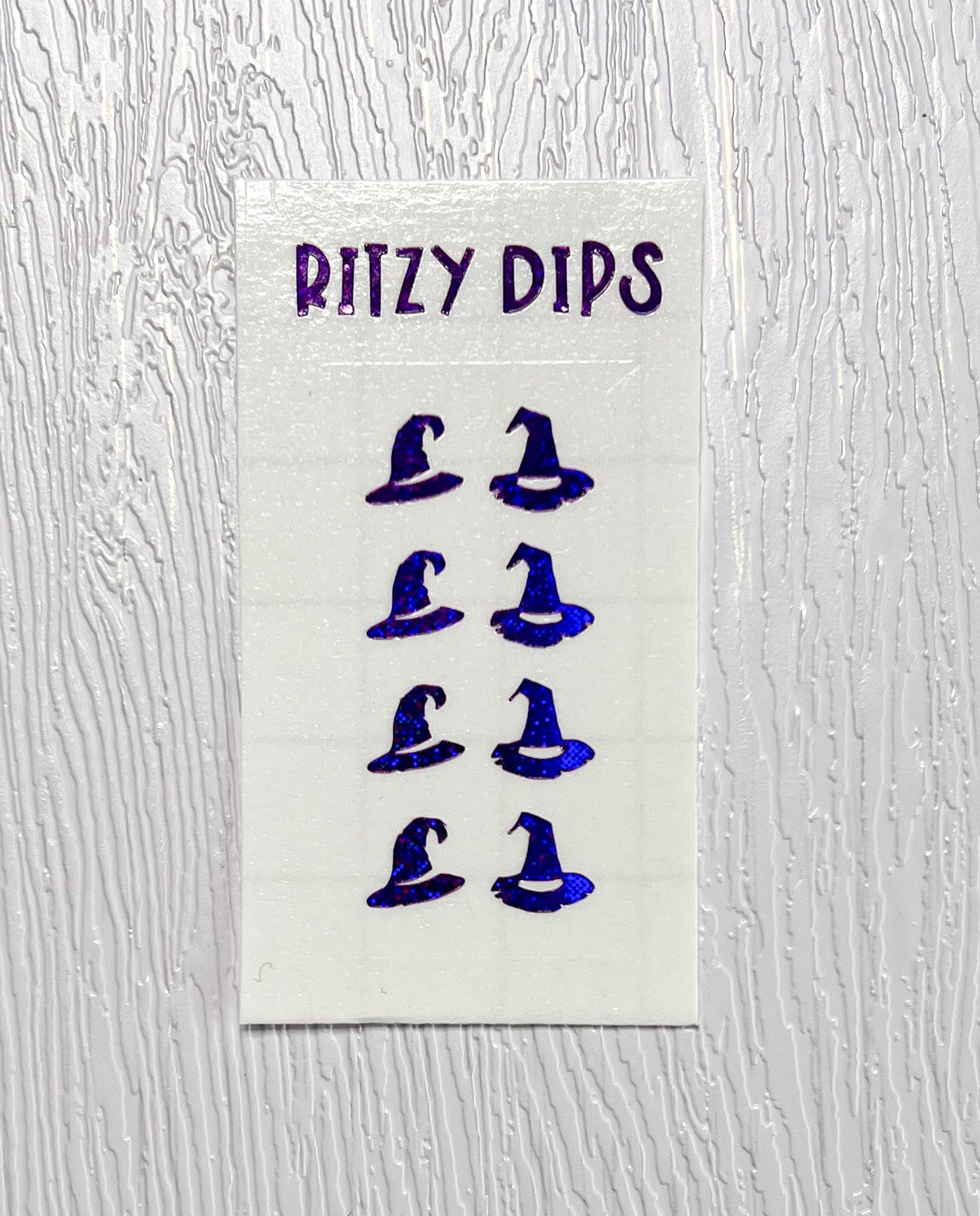 Purple Holo Witch Hat Decals