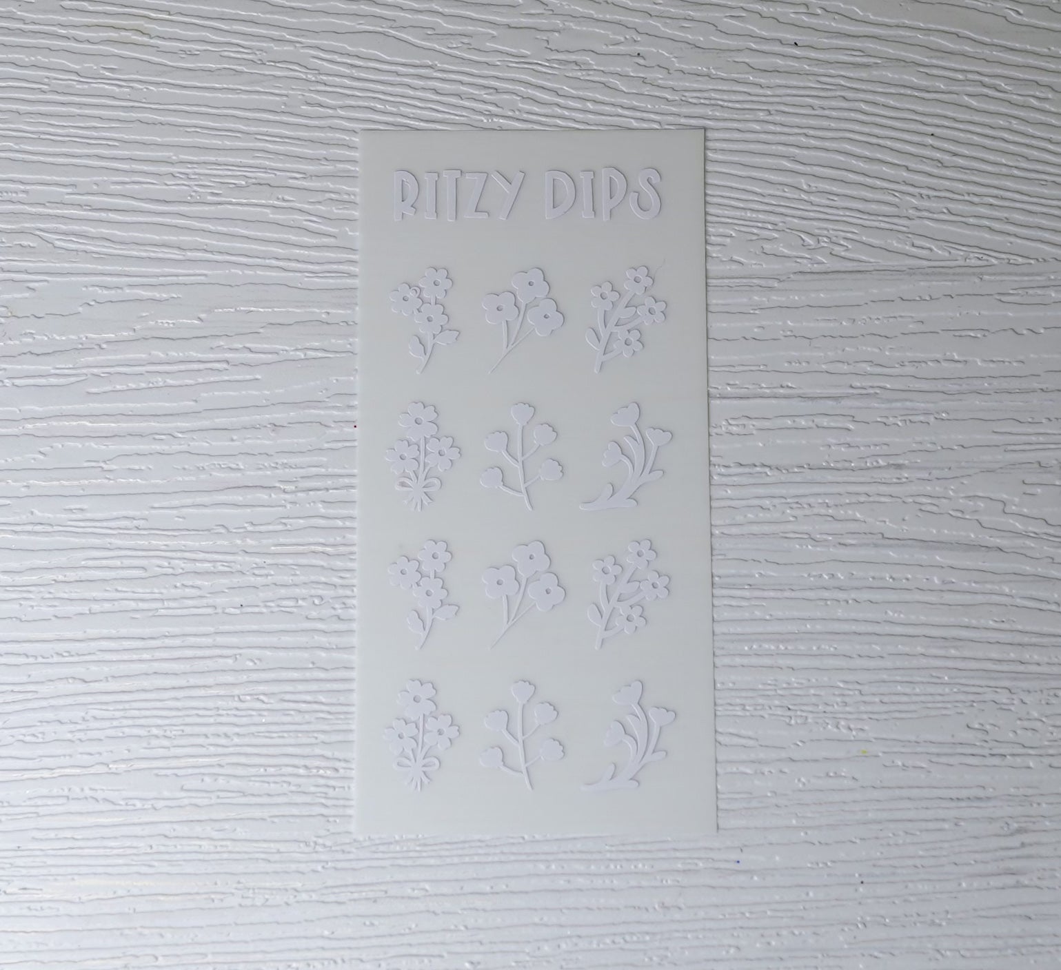 White Matte Wildflower Decals