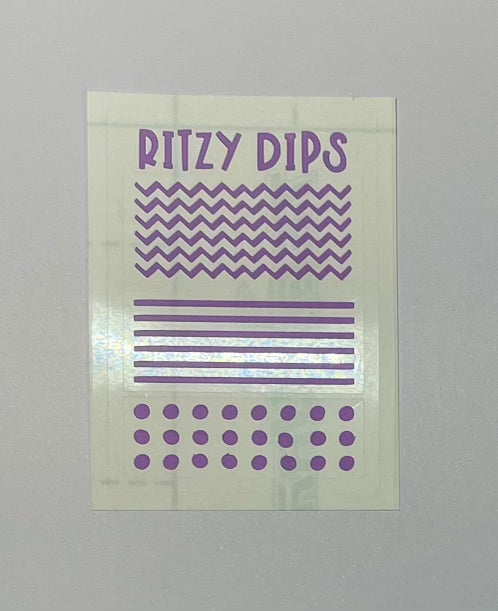 Matte Purple Line & Dot Decals