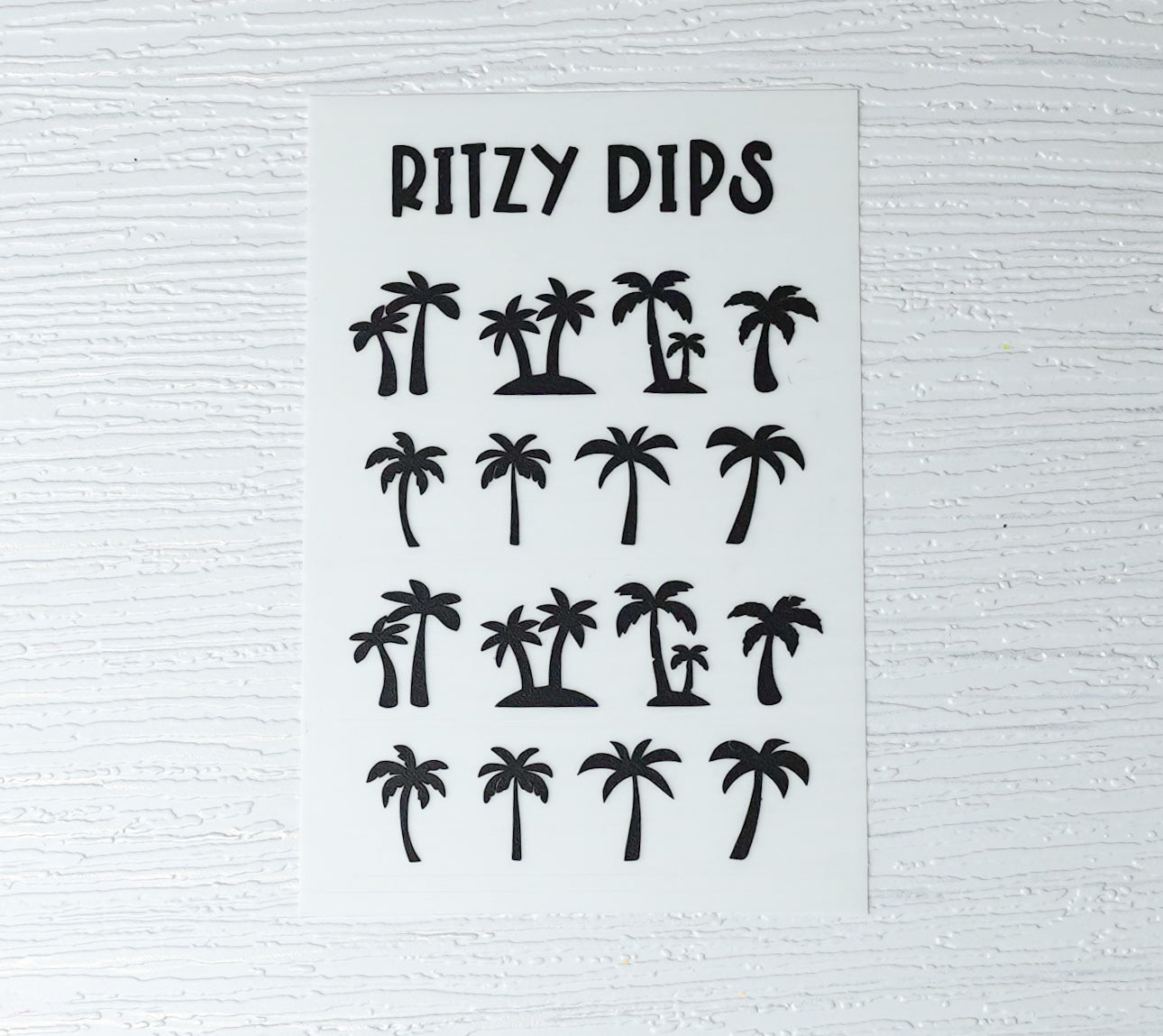Black Matte Palm Tree Decals