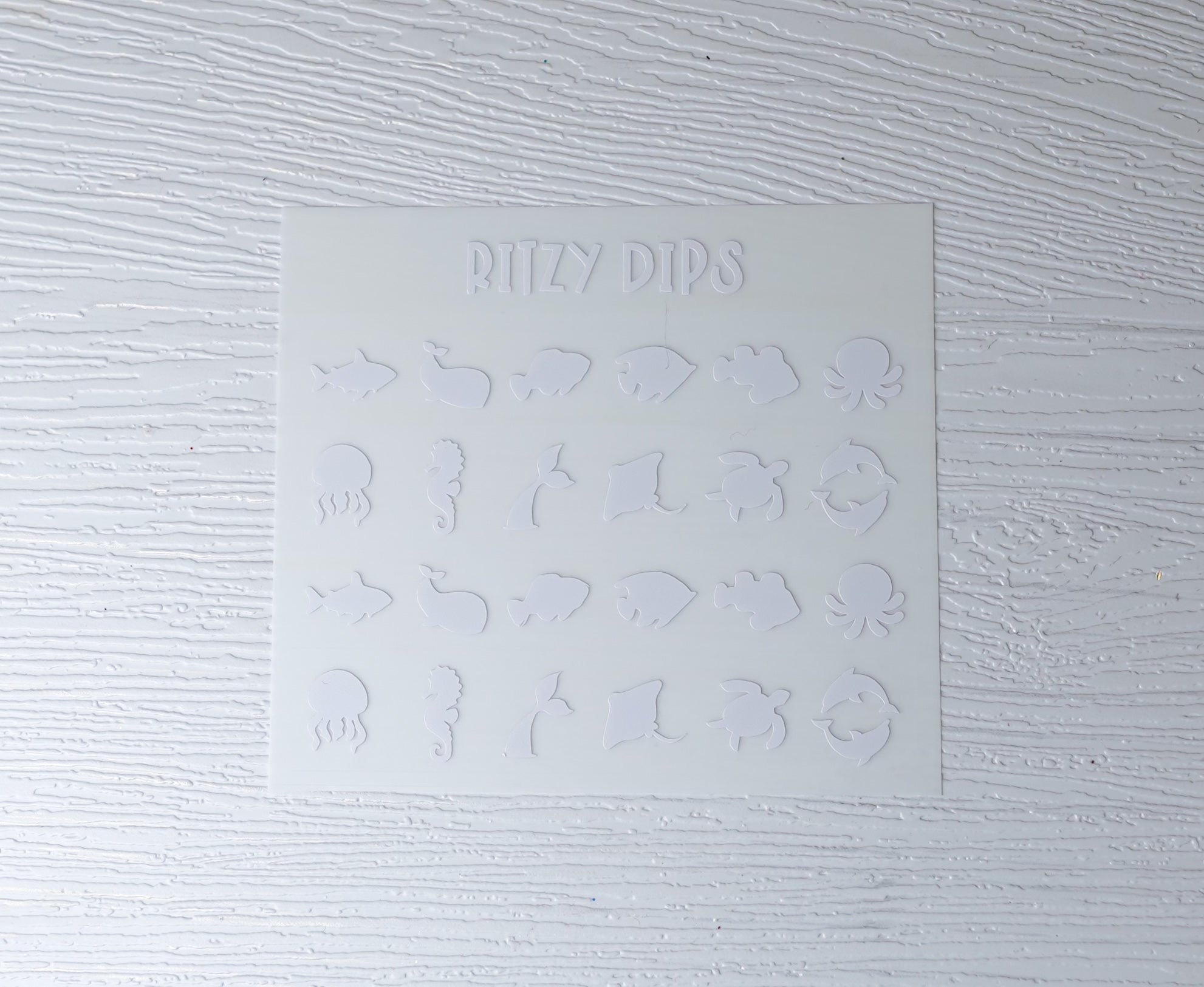 White Matte Sea Creature Decals