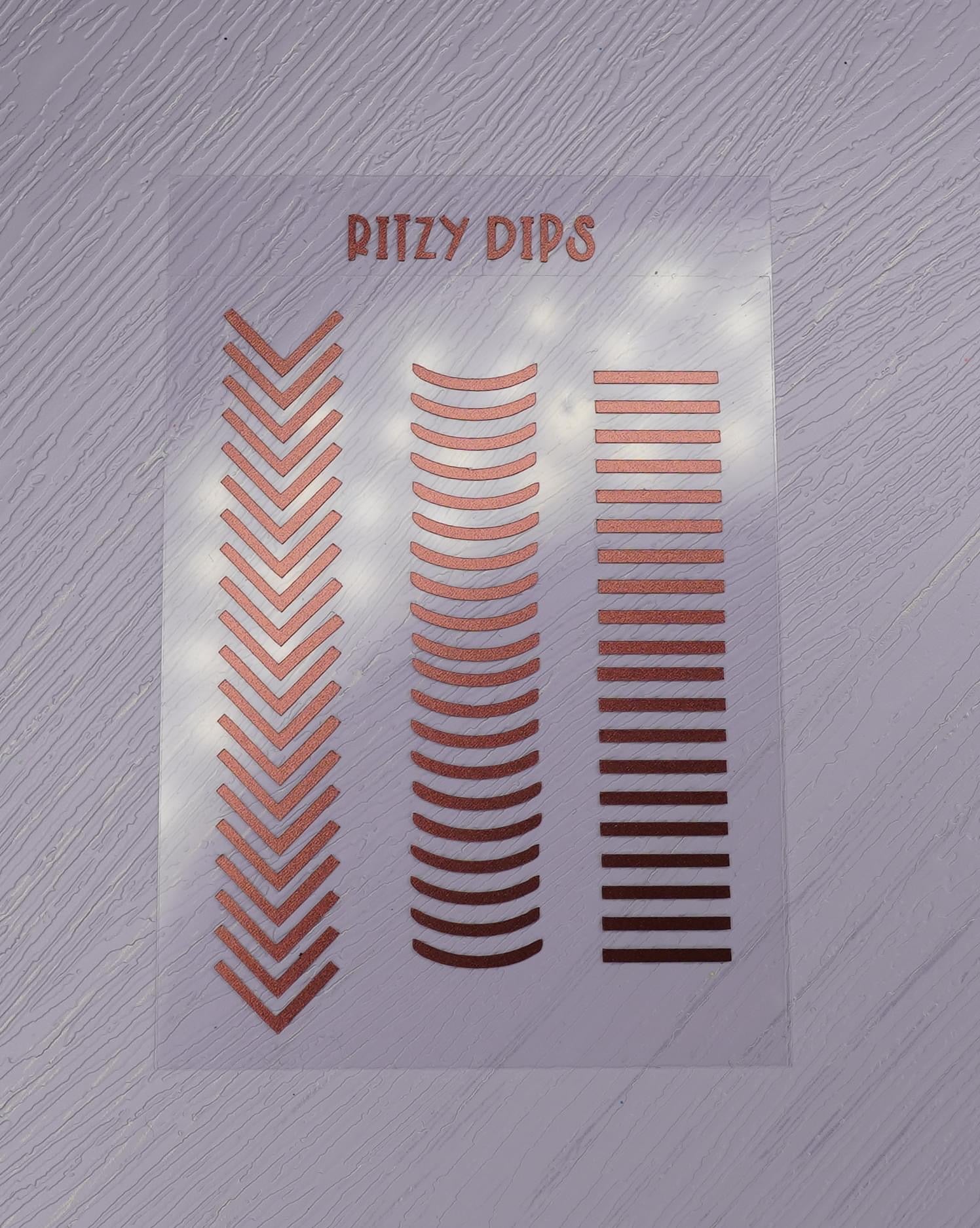 Rose Gold Matte French Tip Decals