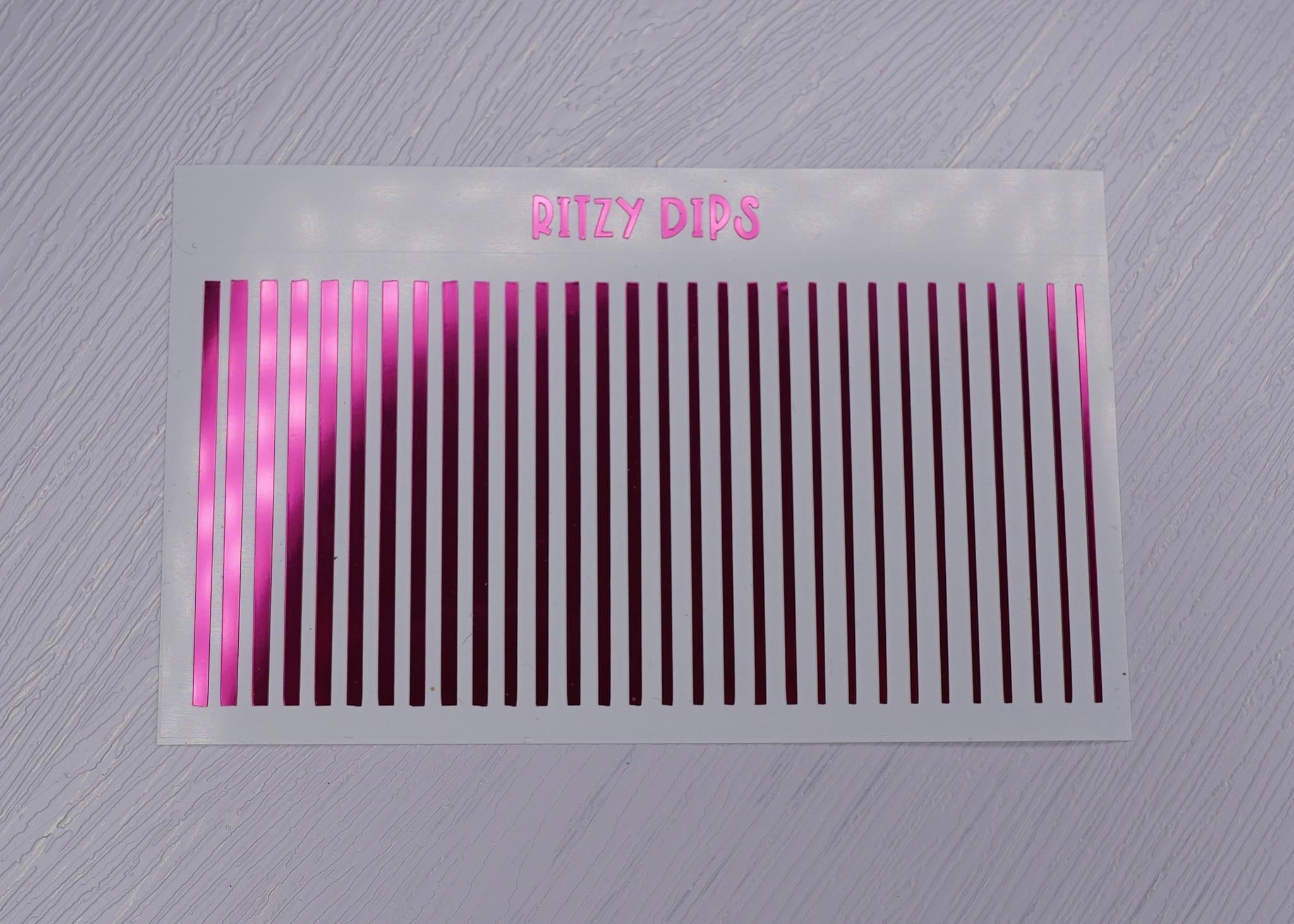 Pink Metallic Lines Decals