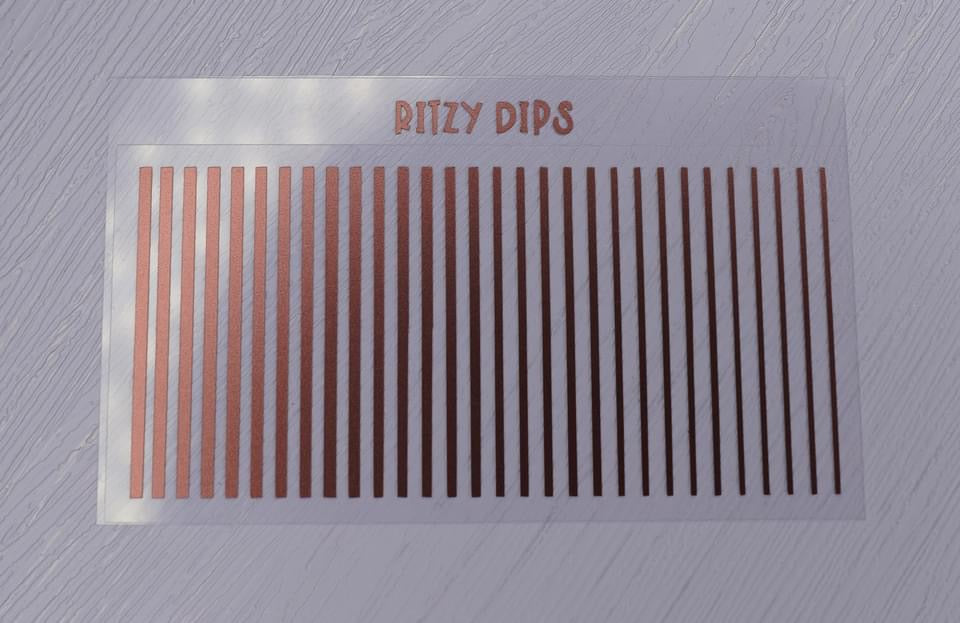 Rose Gold Matte Lines Decals