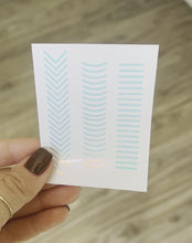 Load and play video in Gallery viewer, Holographic Opal Blue French Tip Decals
