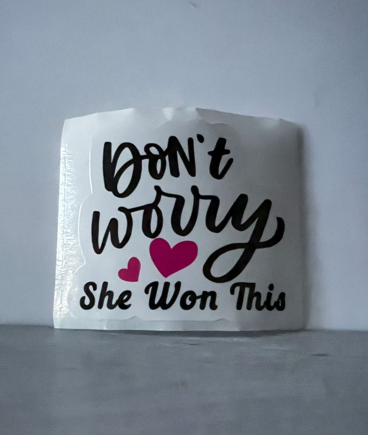 "Don't worry, she won this" Sticker