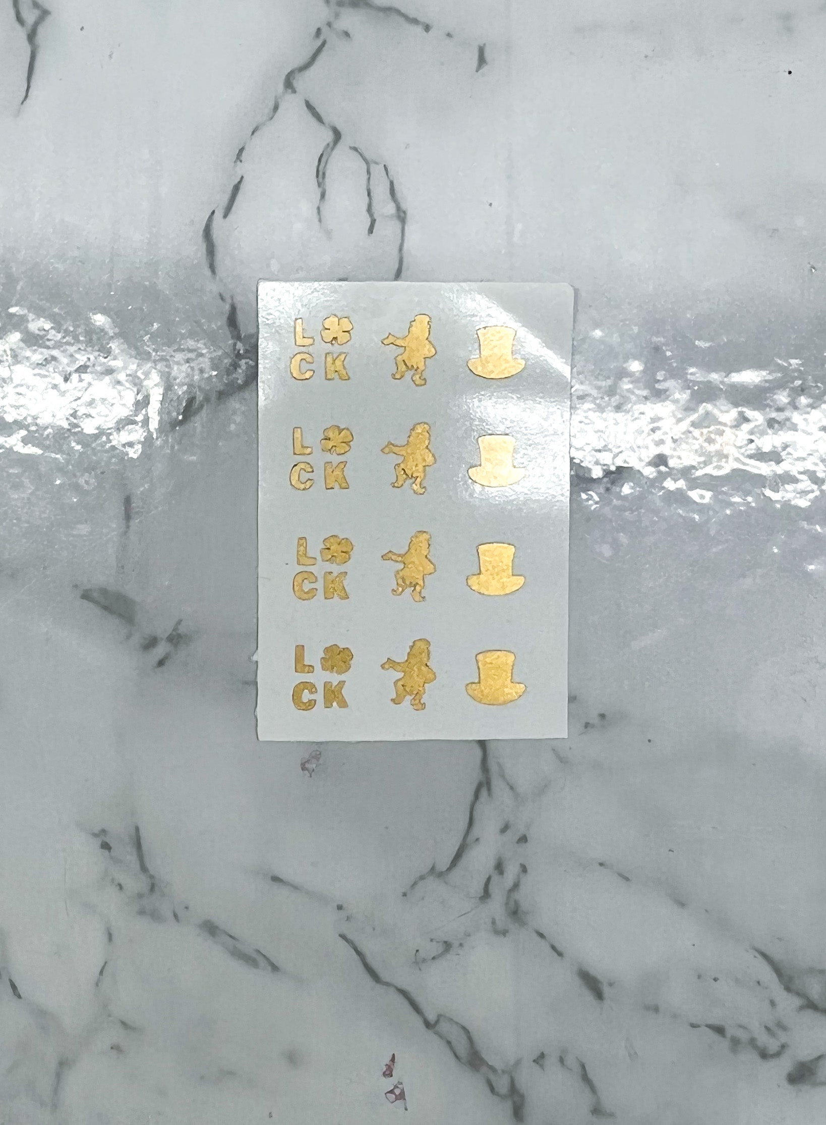 Matte Gold St. Patrickโs Day Decal