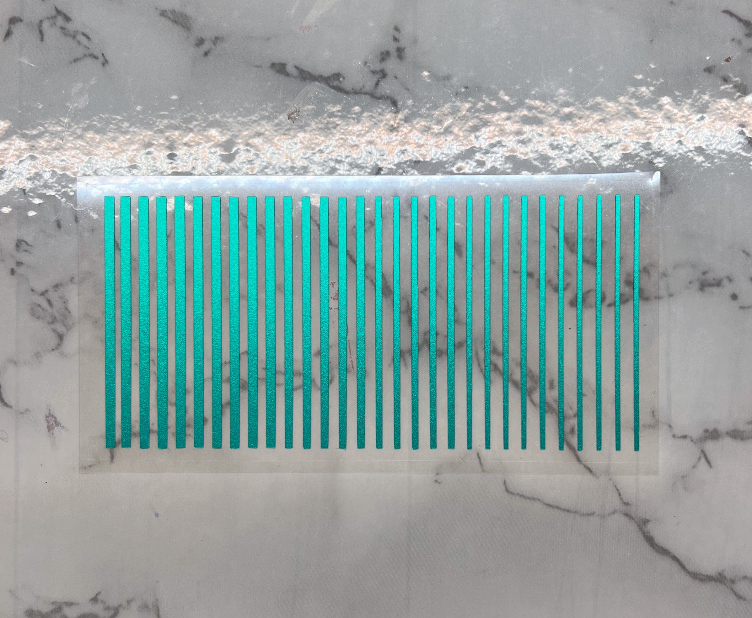 Green Matte Metallic Lines Decals