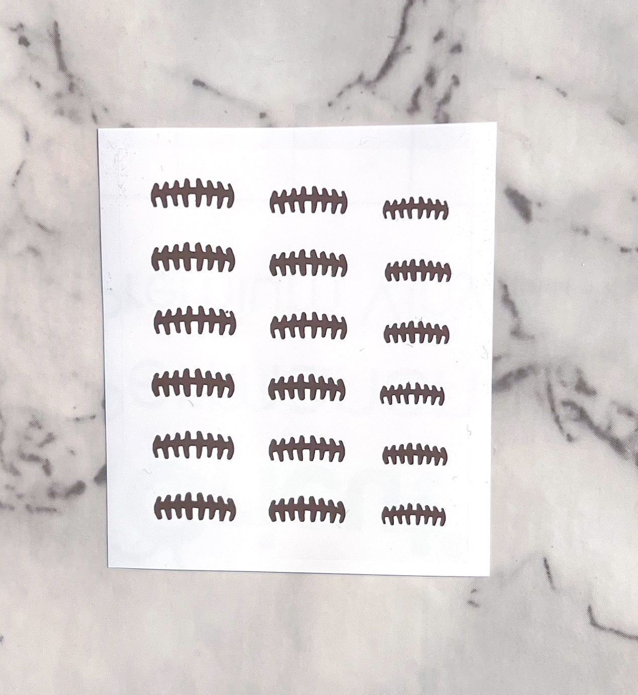 Brown Football Lace Decals