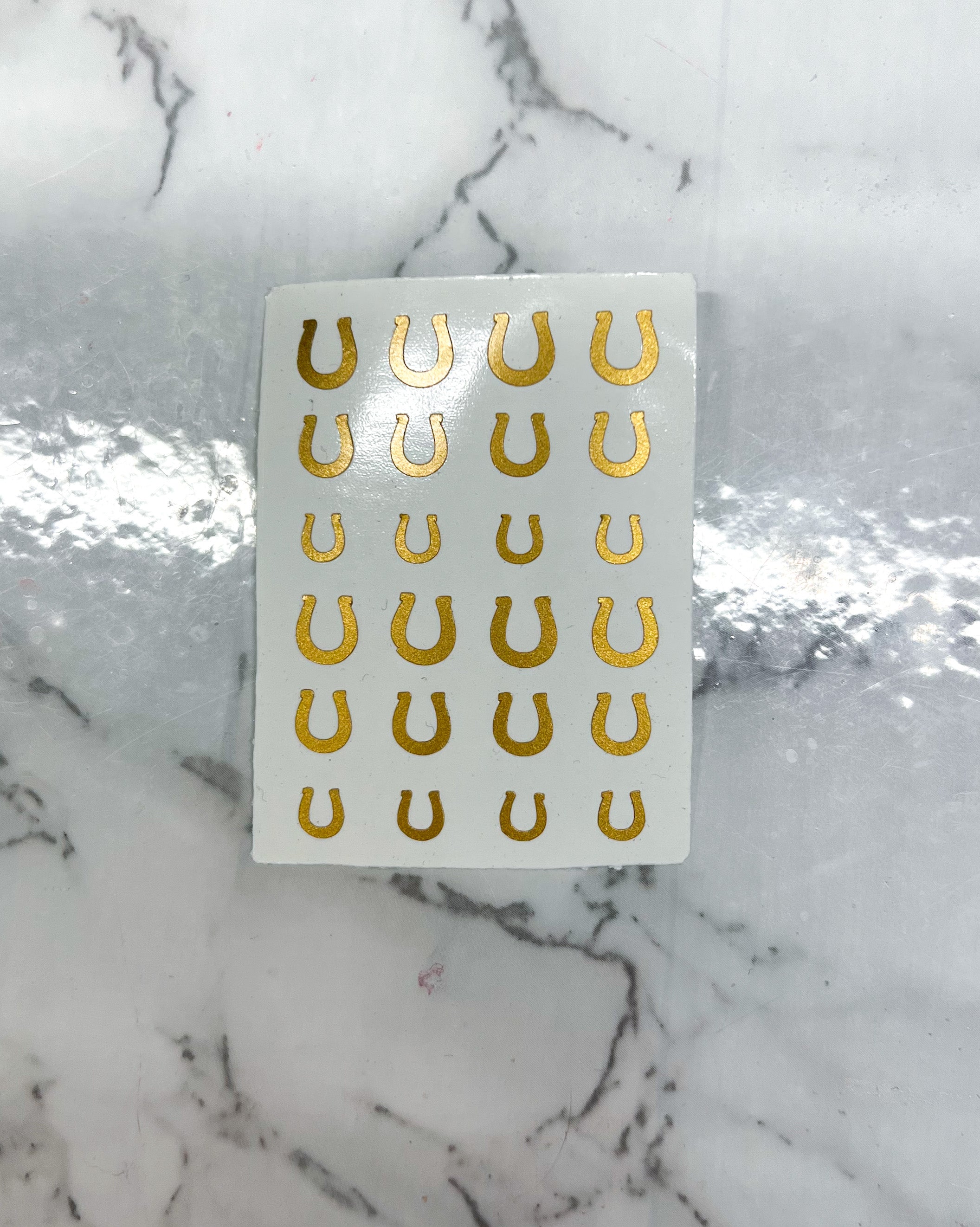 Matte Gold Horseshoe Decal