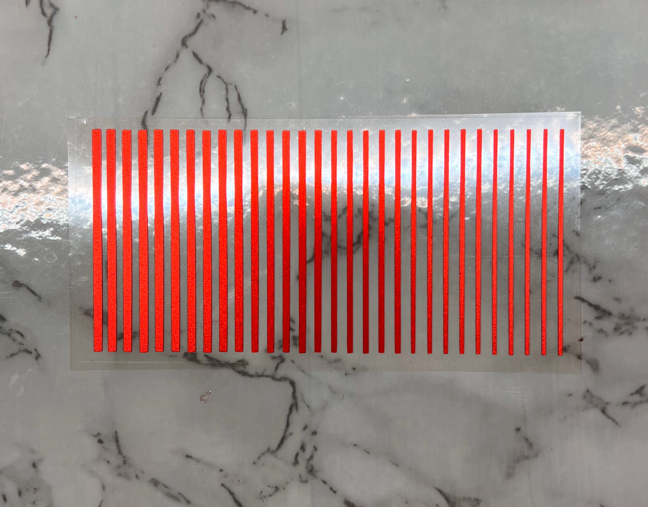 Red Matte Metallic Lines Decals