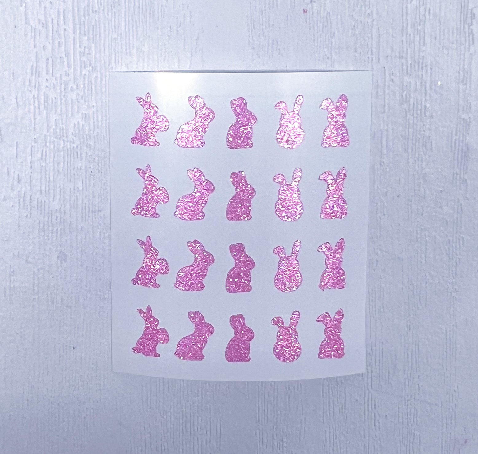 Pink Shimmer Bunnies Decal