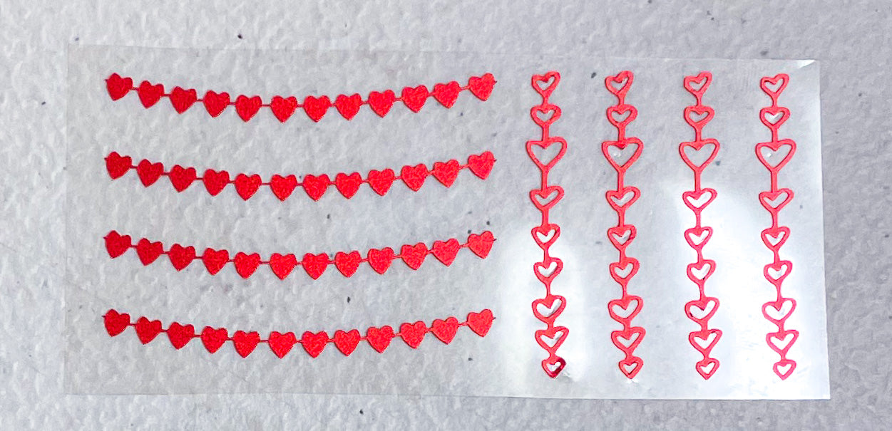 String of Hearts Decals
