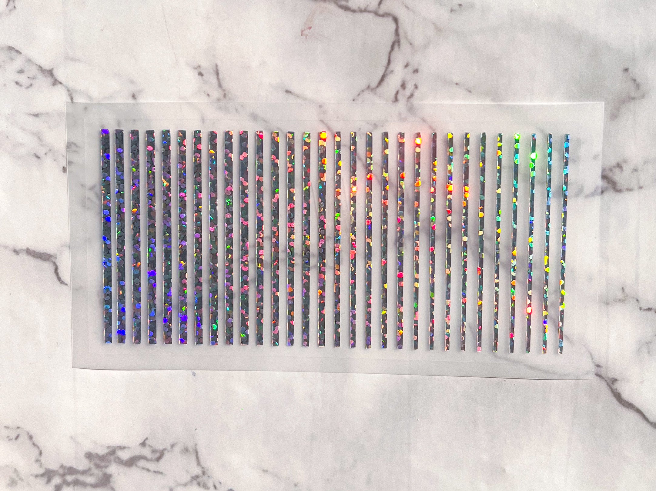 Silver Holographic Lines
