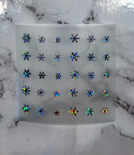 Load image into Gallery viewer, Silver Holo Snowflake Decals
