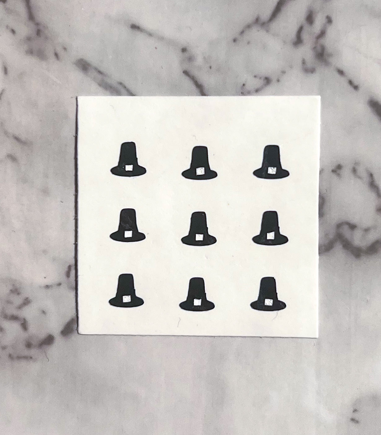 Black Pilgrim Hat Decals