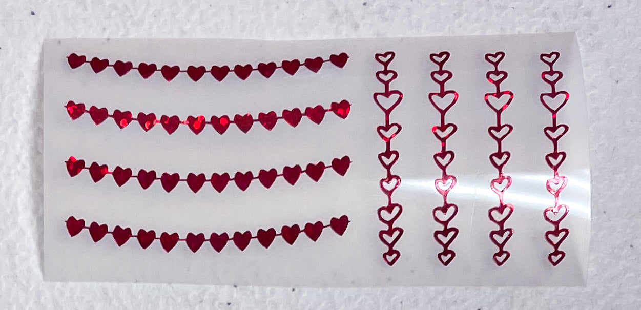 String of Hearts Decals