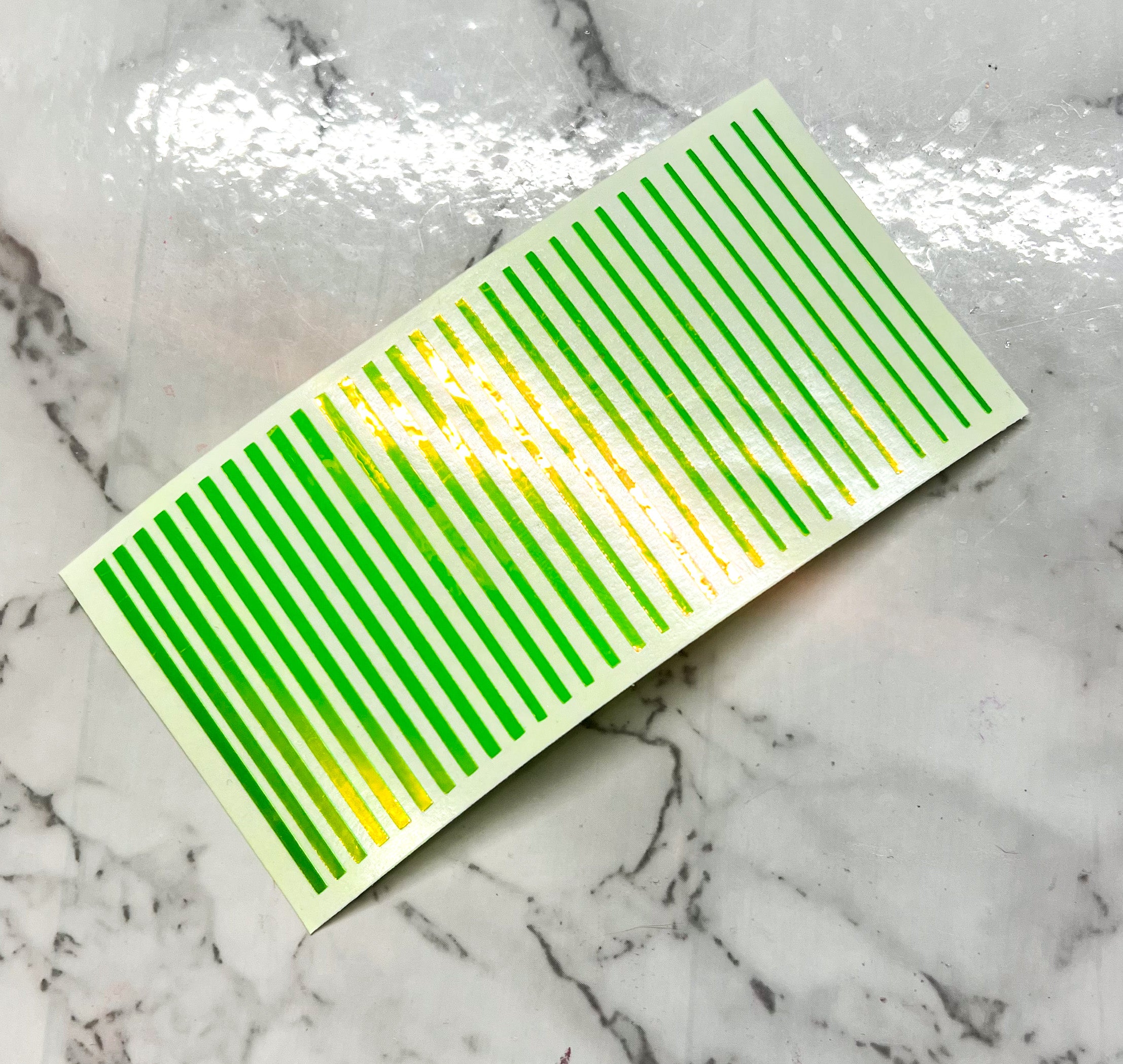 Holographic Opal Green Line Decal