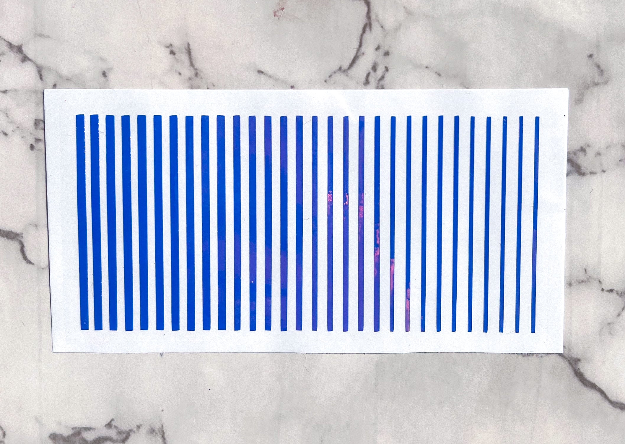 Holographic Opal Purple Lines