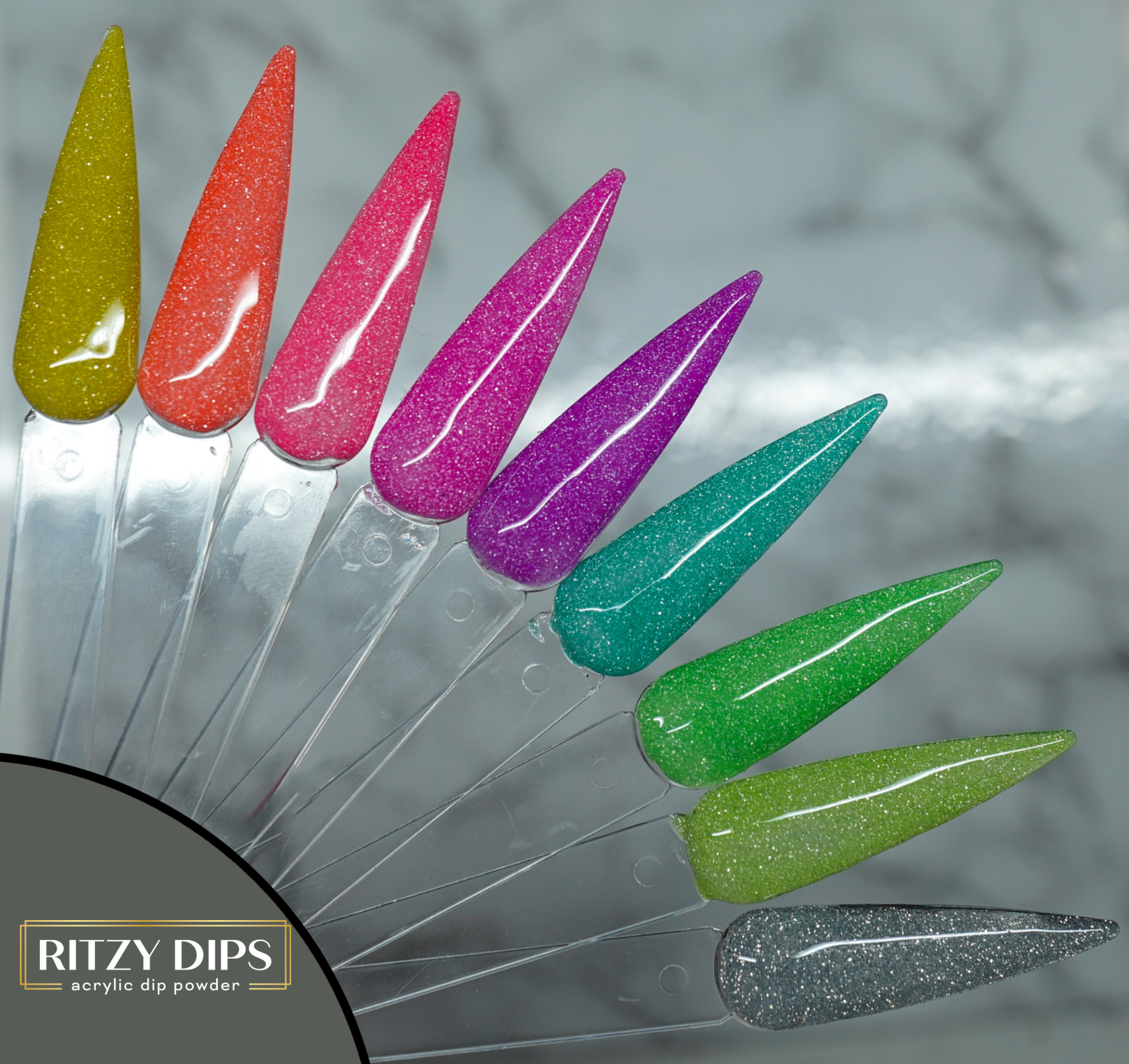 Reflective Neon Gel Liners - Full Set