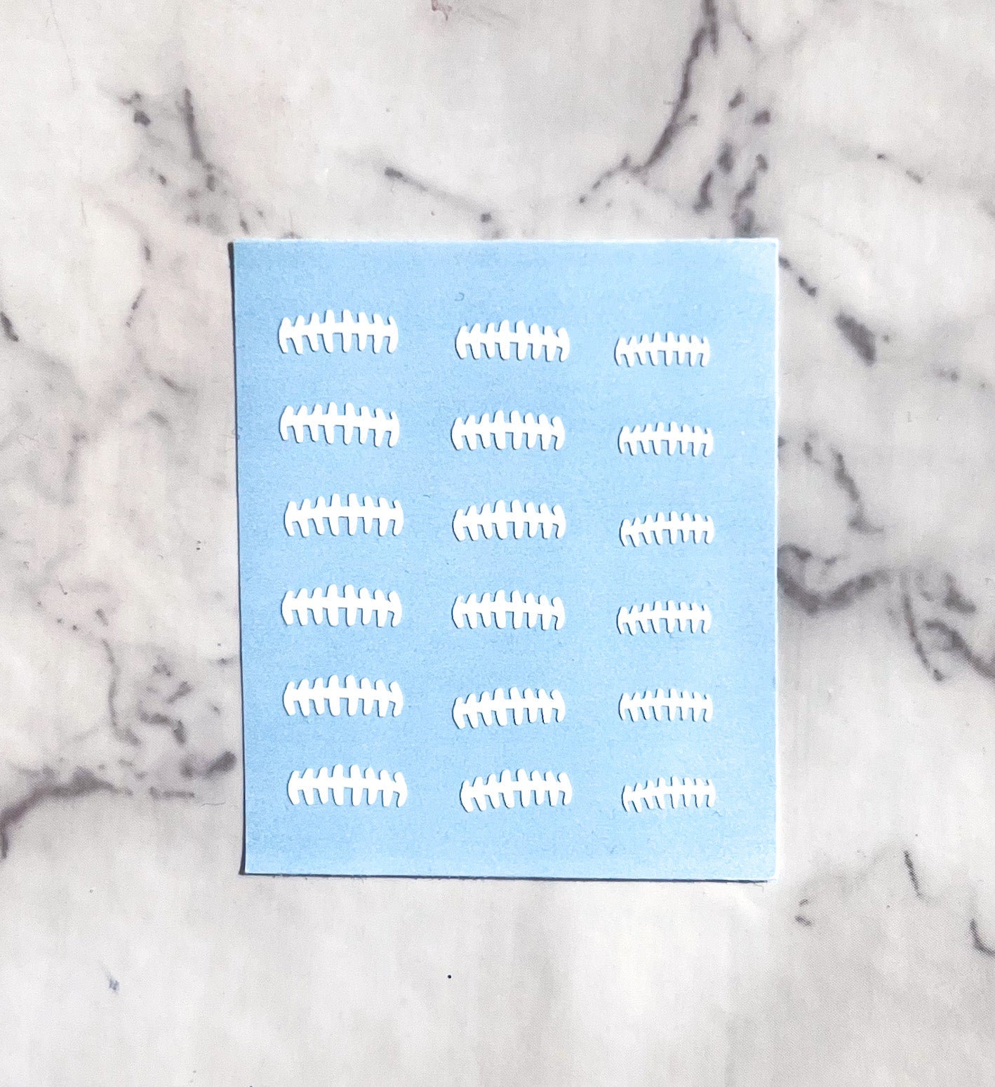 White Football Lace Decals