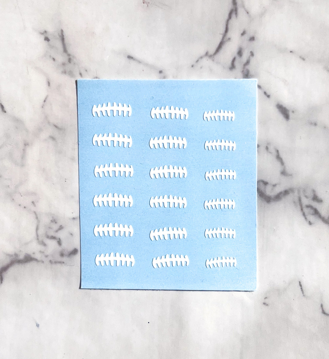 White Football Lace Decals Ritzy Dips, LLC