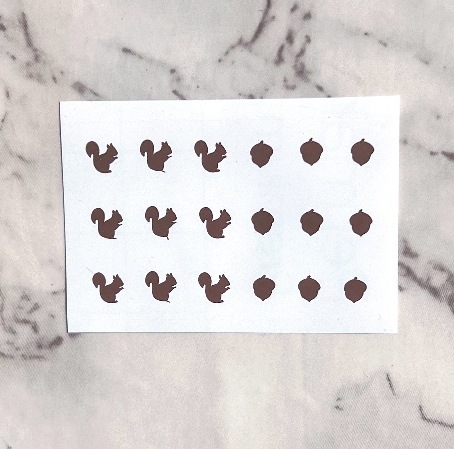 Brown Squirrel + Acorn Decals