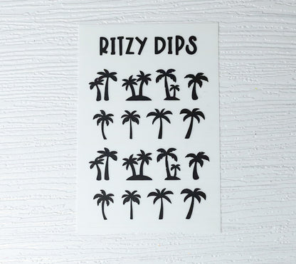 Black Matte Palm Tree Decals