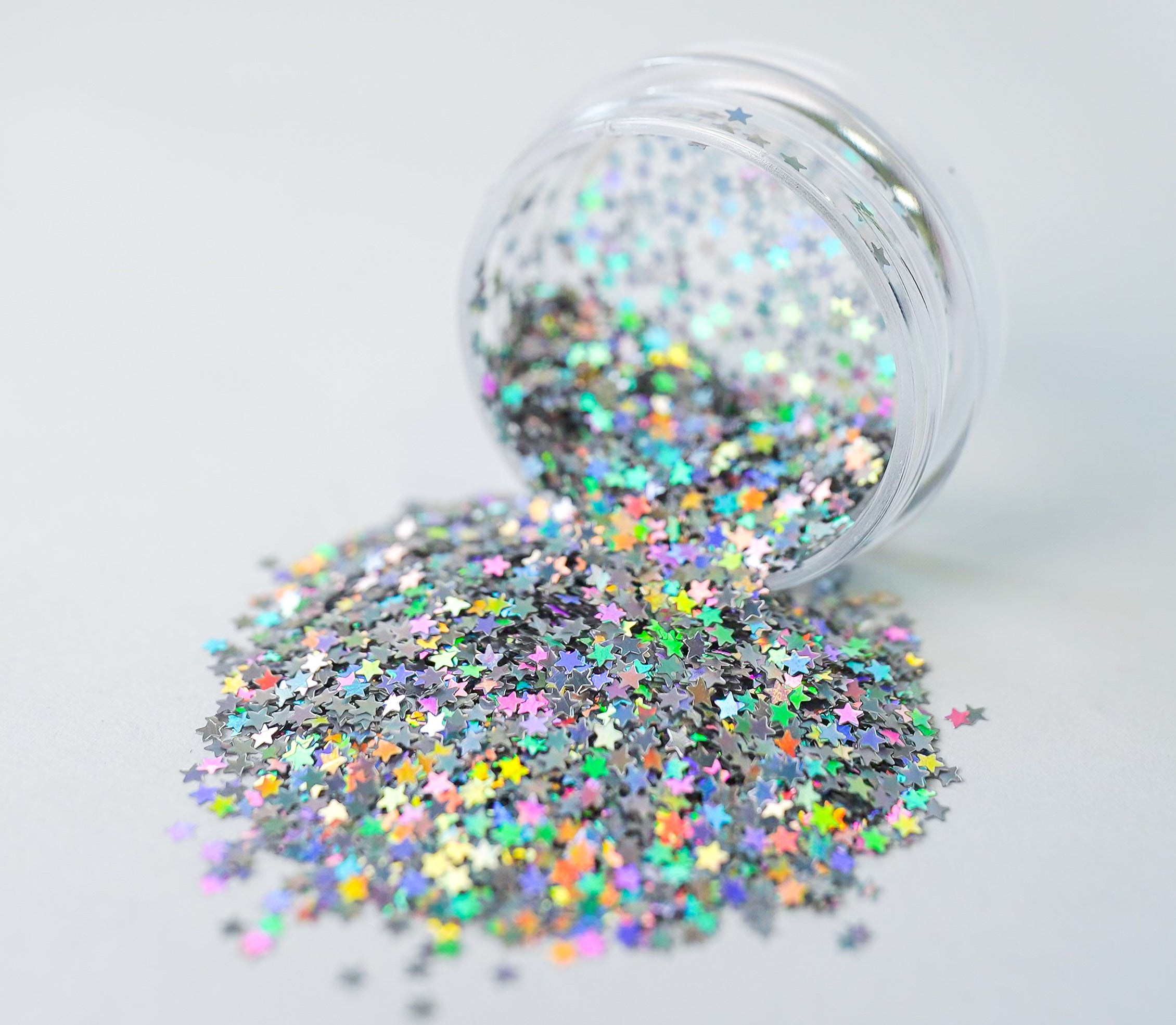 Mini Silver Holo Star Loose Glitter