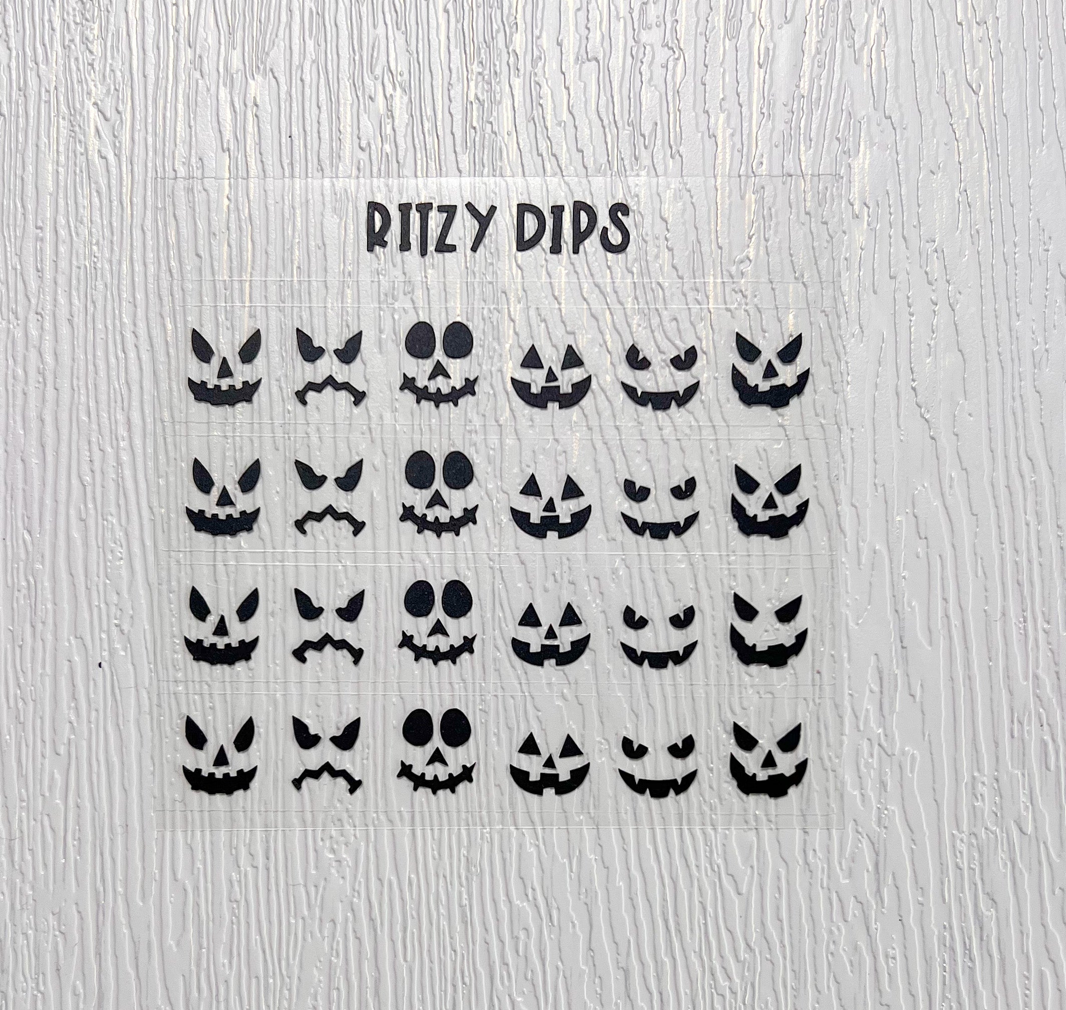 Black Matte Spooky Face Decals