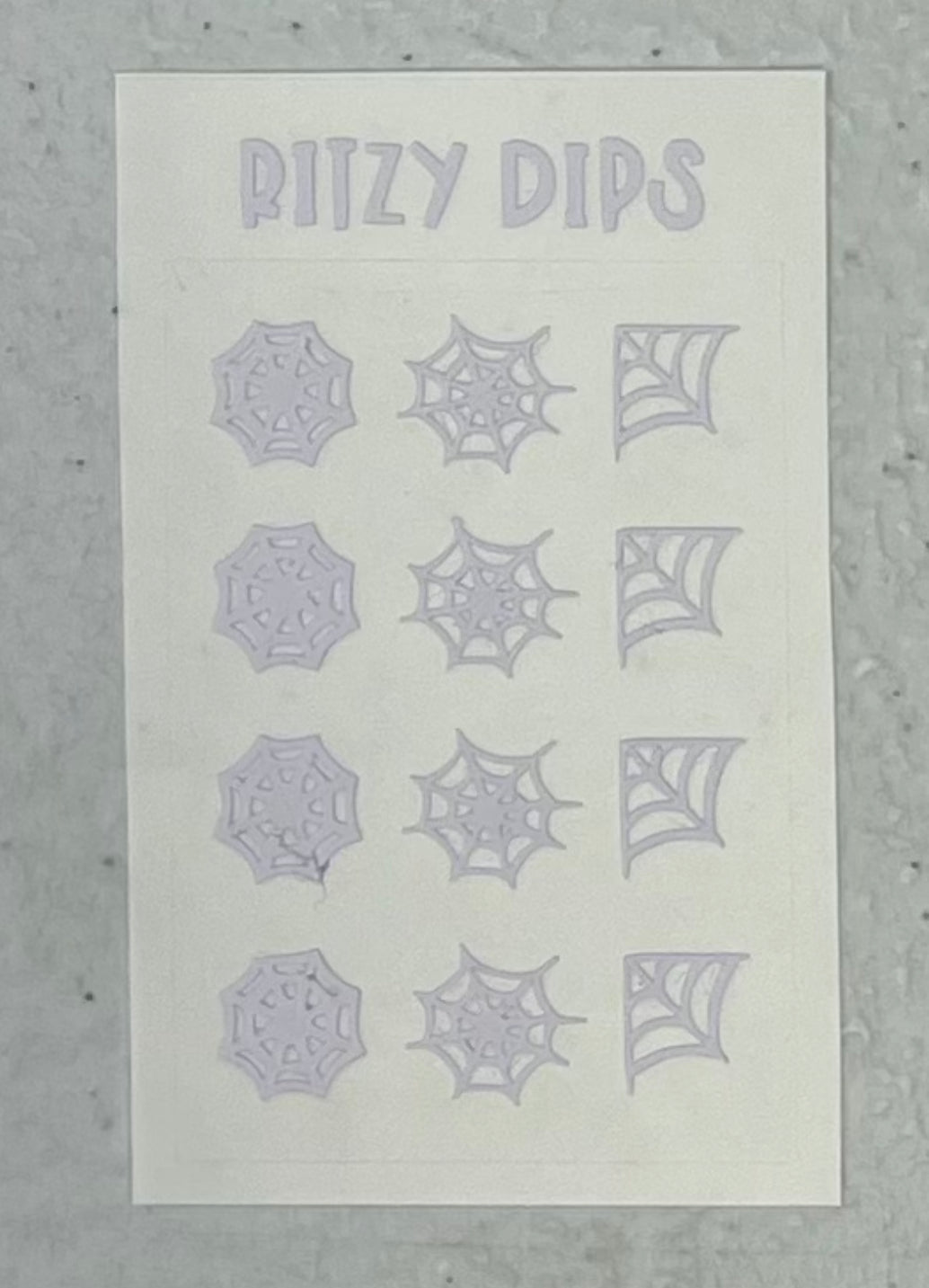 White Matte Spiderweb Decals