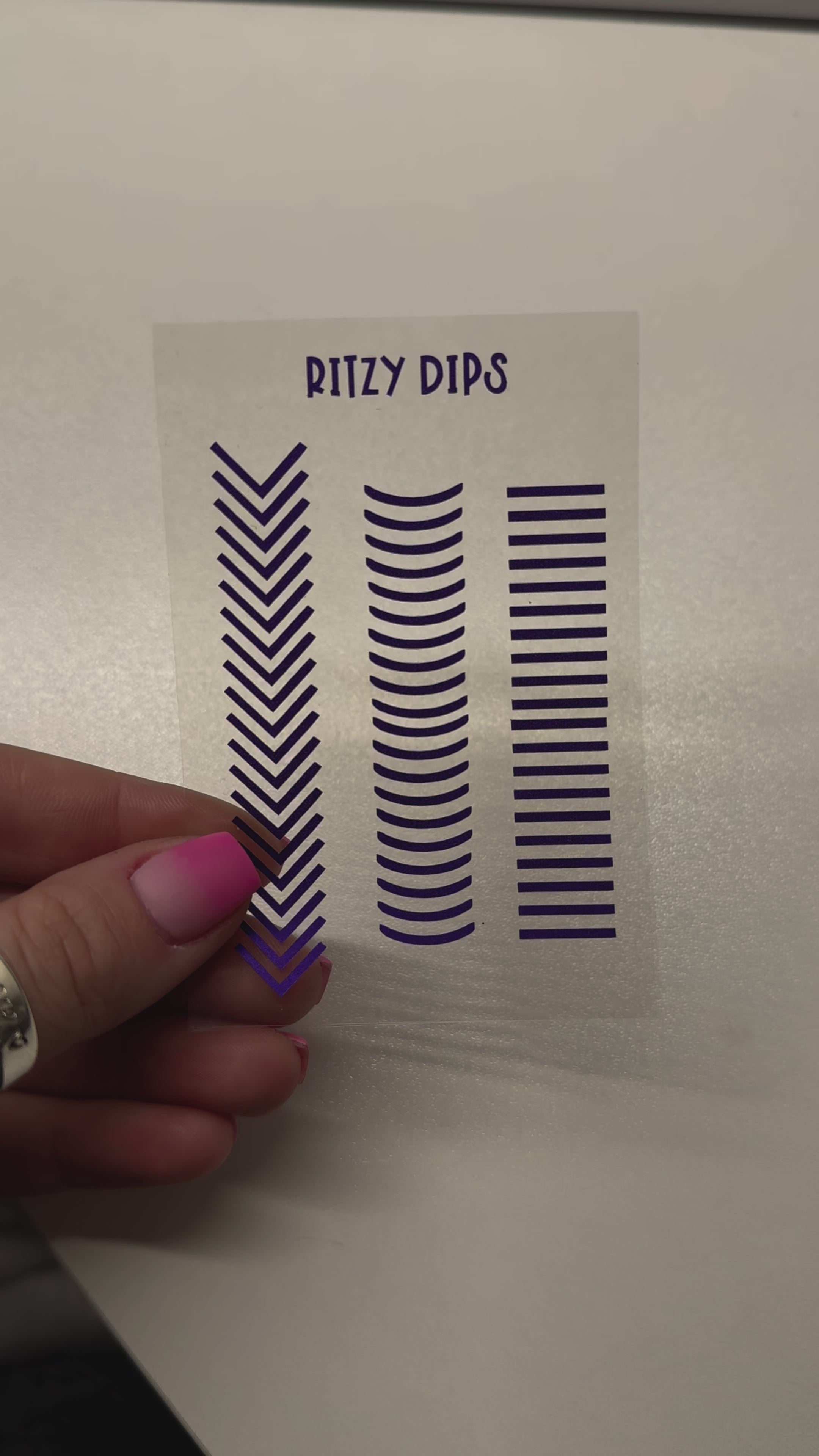 Purple French Tip Decals