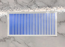 Load image into Gallery viewer, Blue Matte Metallic Lines Decals

