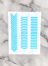 Load image into Gallery viewer, Holographic Opal Blue French Tip Decals
