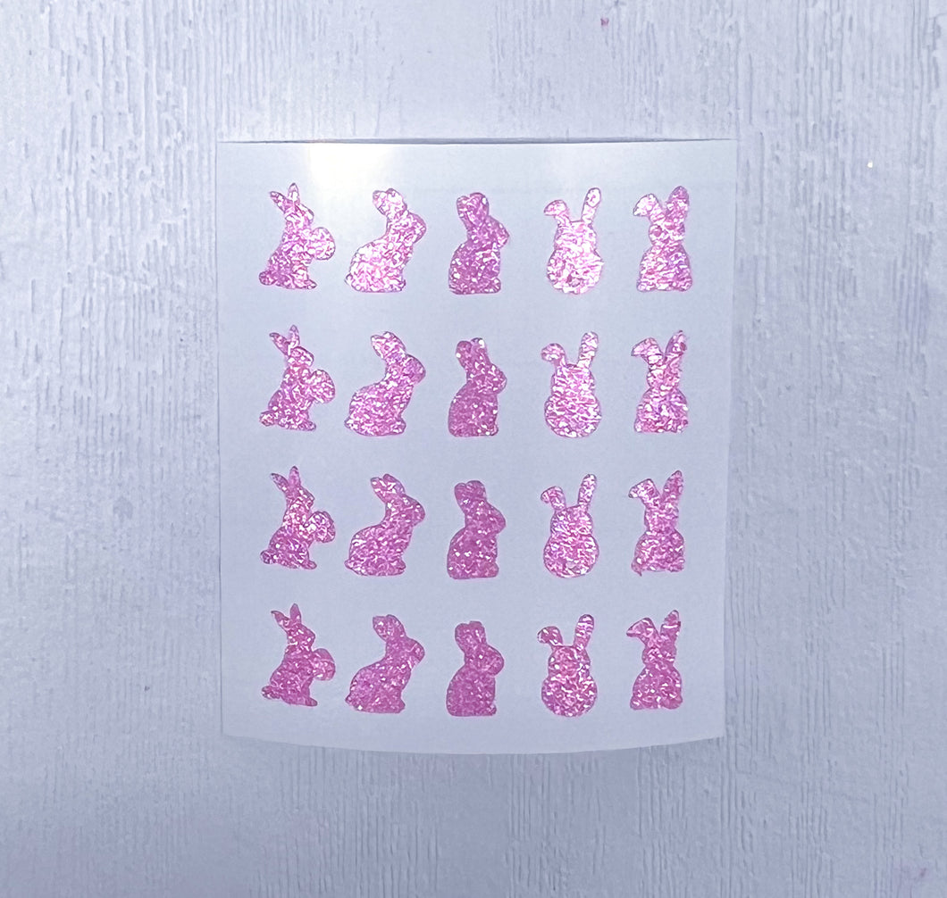 Pink Shimmer Bunnies Decal
