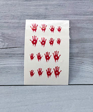 Load image into Gallery viewer, Red Matte Bloody Hand Decals
