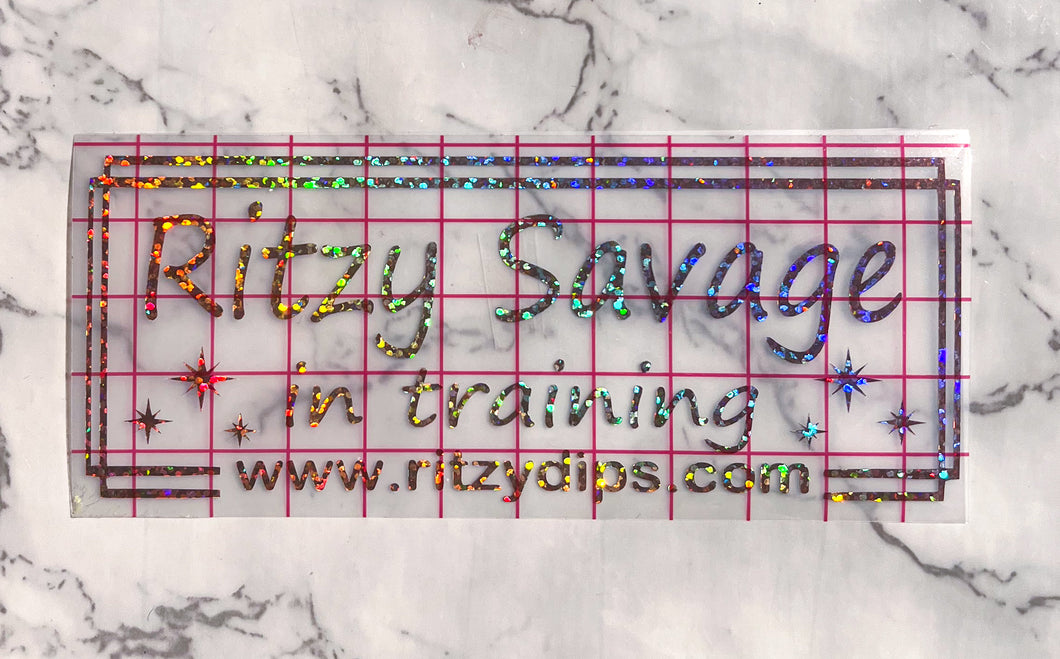 Ritzy Savage in Training Decal