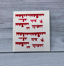 Load image into Gallery viewer, Red Matte Blood Drip Decals
