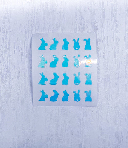 Blue Opal Bunnies Decal