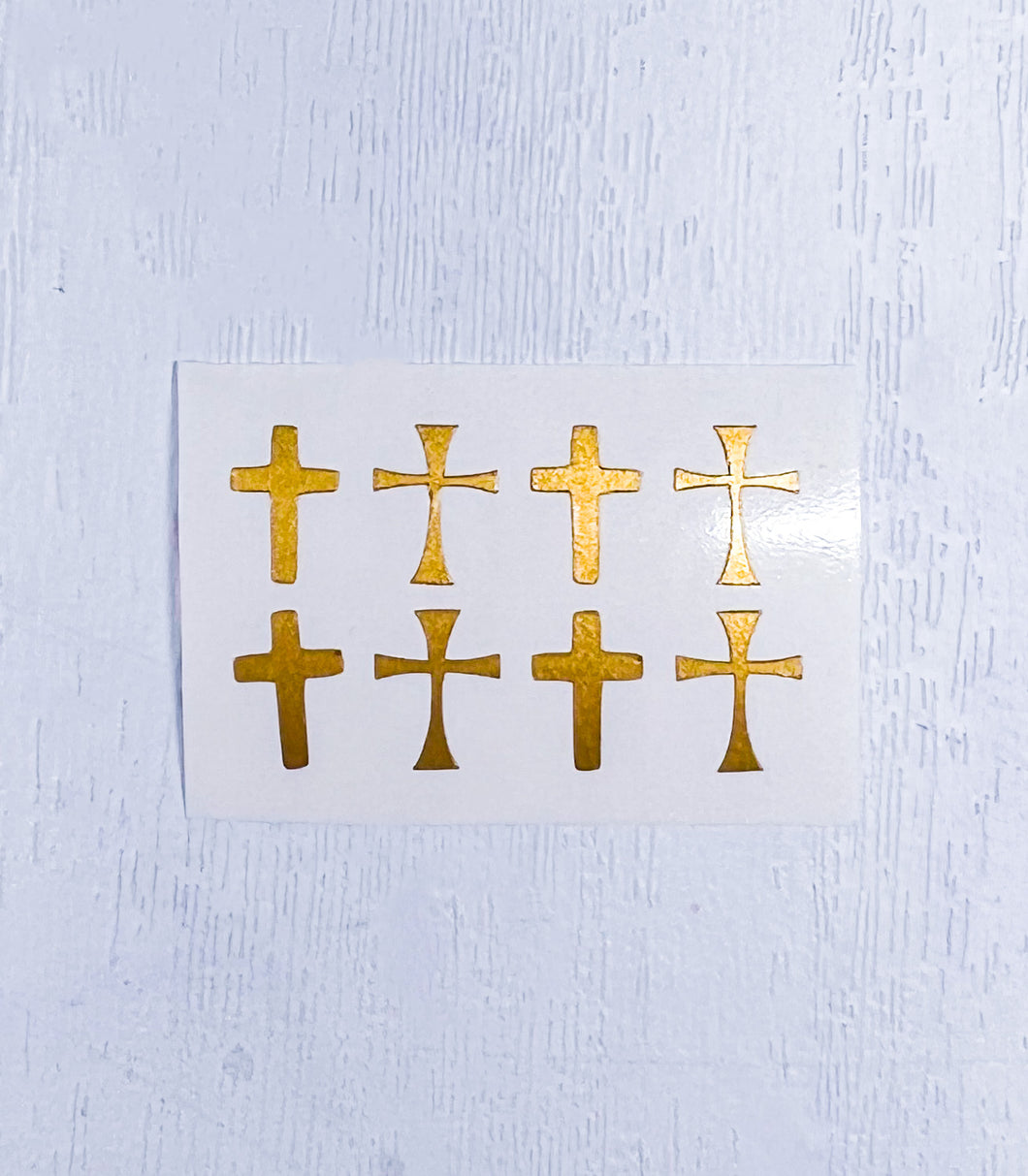 Gold Crosses Decal